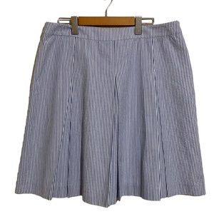 Nine West Blue and White Striped Pleated Skirt Women's Size 12